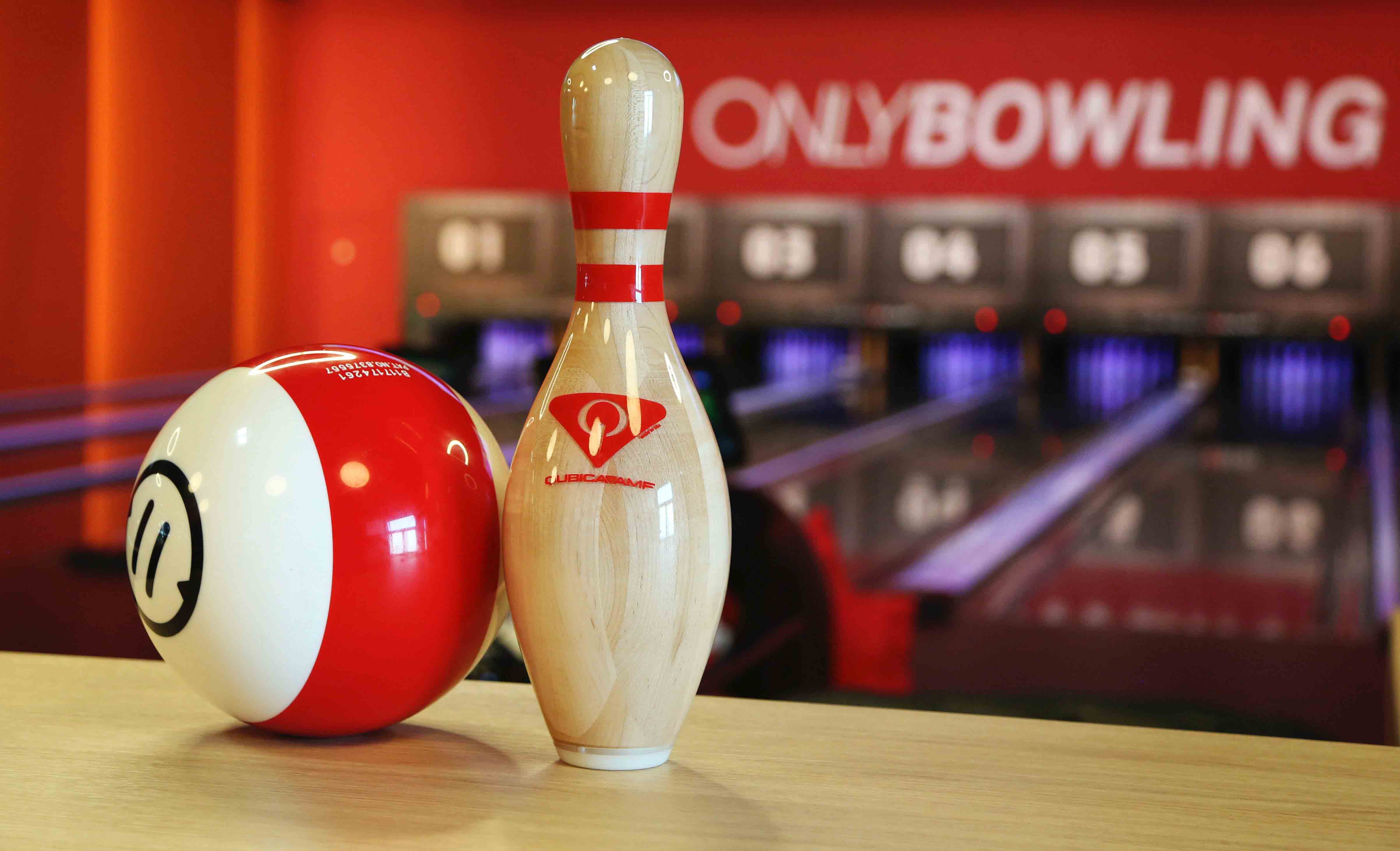 bowling ball and pin